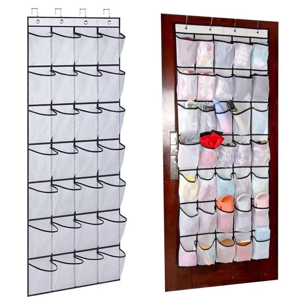 

Bag The Sundries Shoe Household Hanging Mesh Space-saving Door Storage Pouch Organizer Over 28 Supplies Shoe Pockets Grids