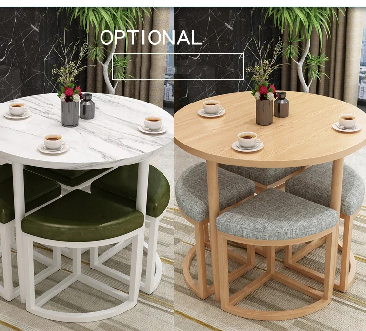 Small Apartment Balcony Dining Room Sets Office Negotiation Reception Table Chairs Coffee Shop Homestay Villa Leisure Tea Tables