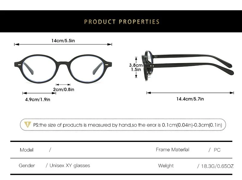 Transparente Ovale Computer Brille Rahmen Frauen Männer Anti Blau Licht Runde Brillen Blockieren Optische Spektakel Ellipse Brillen – Detail 4
