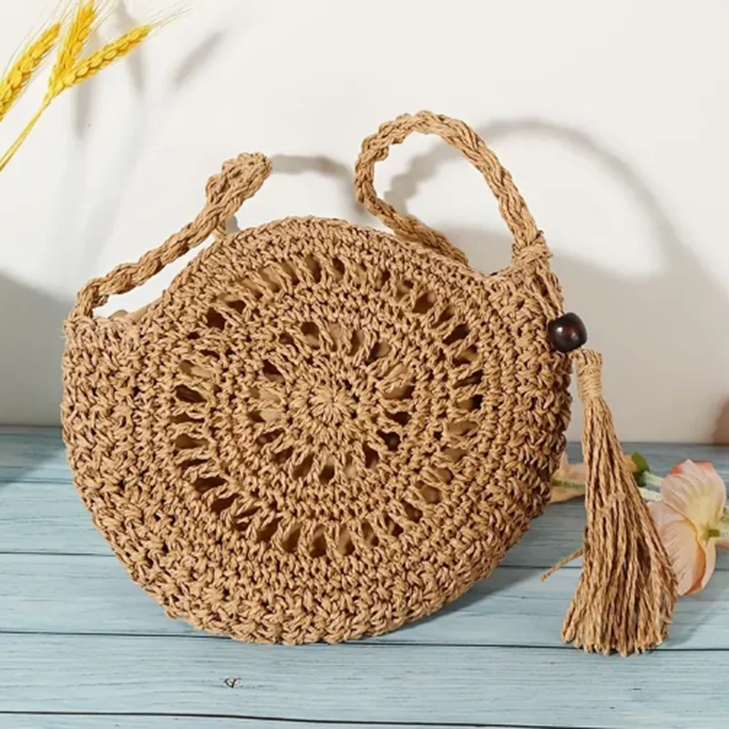 Fashion Hollow Out Shoulder Bags Casual Straw Crossbody Small