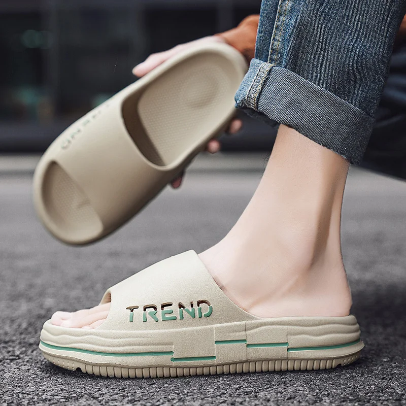 Slip Slippers for Men Non-Slip With Thick Sole Soft Foam Sliders Super Soft Non-Slip Slipper for Indoor Outdoor_voghion.com