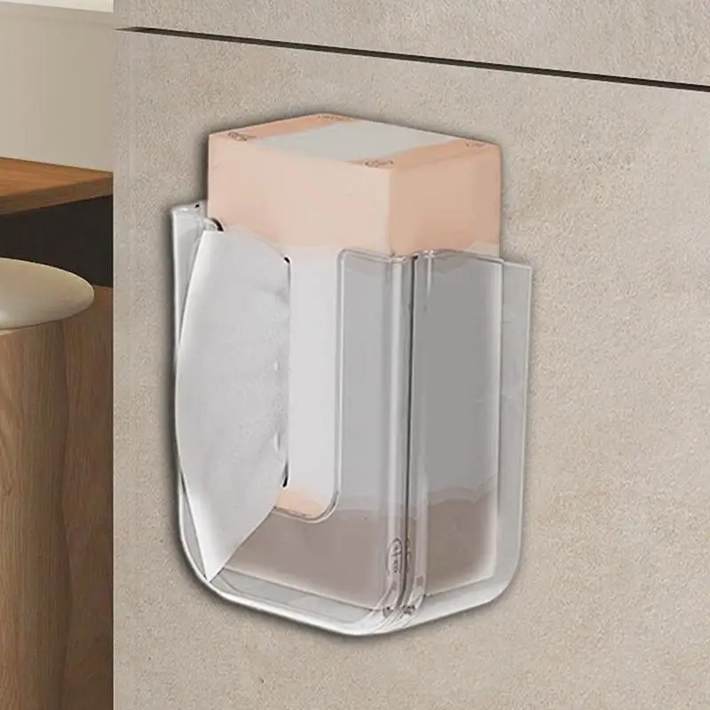 Wet wipe box Wall Mounted Wipe Tissue Organiser Toilet Paper Holder Box Self-Adhesive Paper Towel Dispenser Easy Installation