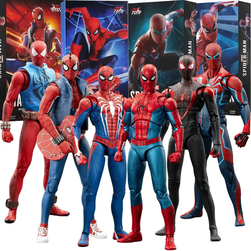 ZD Toy Marvel legends Spider Man PS4 Peter Parker Gold Black Red Iron Spider Hobie Brown Miles Morales Action Figure Toys Gifts