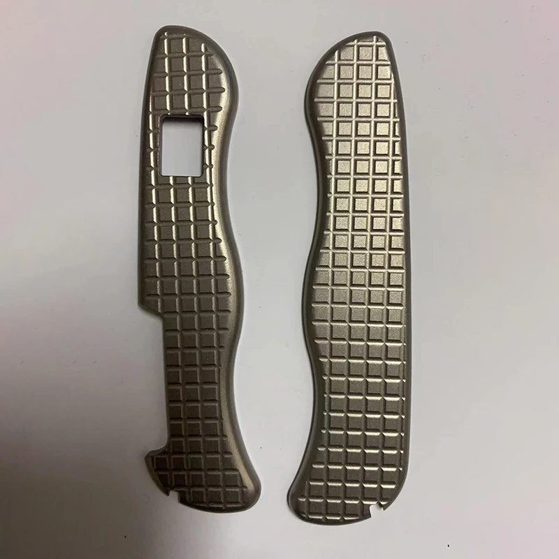 

Custom 3 Types Knife Grip Titanium Handle Scales With Axis Lock Hole For 111MM Victorinox Swiss Army Knives DIY Making Part