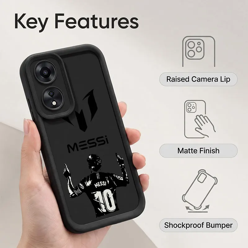 Football King Silicone Phone Case Featuring Number 10 Design