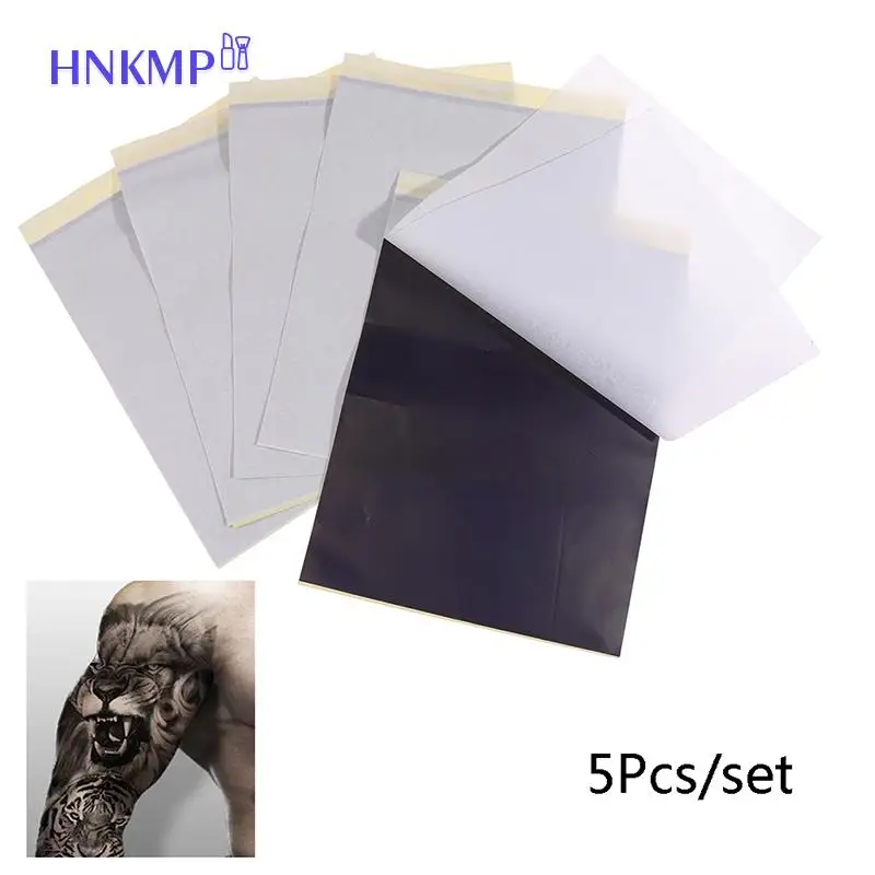 

5Pcs/Set A4 Reusable Hand-drawn Tattoo Transfer Paper Stencil Carbon Thermal Copier Tracing Hectograph Tattoo Supplies