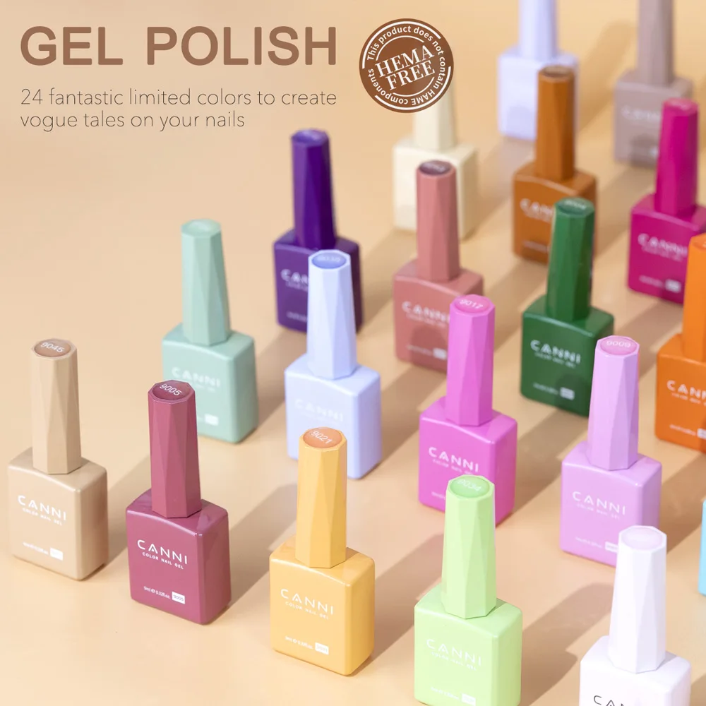 6 Stück/Set CANNI TPO FREE HEMA FREE Halloween Nails Farbset Dunkelrot Semi Permanent Soak Off UV LED Gel Lack Weihnachtsgeschenk