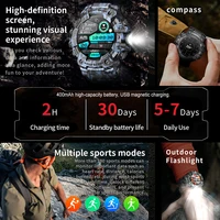 New Military Sports Smart Watch Men 100+ Sports Outdoor Fitness Compass Heart rate BT Call Waterproof Smartwatch For iOS Android - Image 2