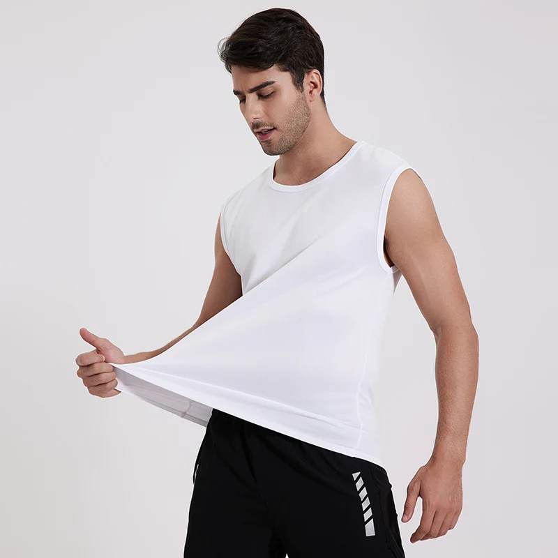 1/3 Pack Sports Sleeveless Vest Europe And America Size Men's Solid Color Quick-drying Sports Sleeveless Vest Young Men's Fitness Leisure