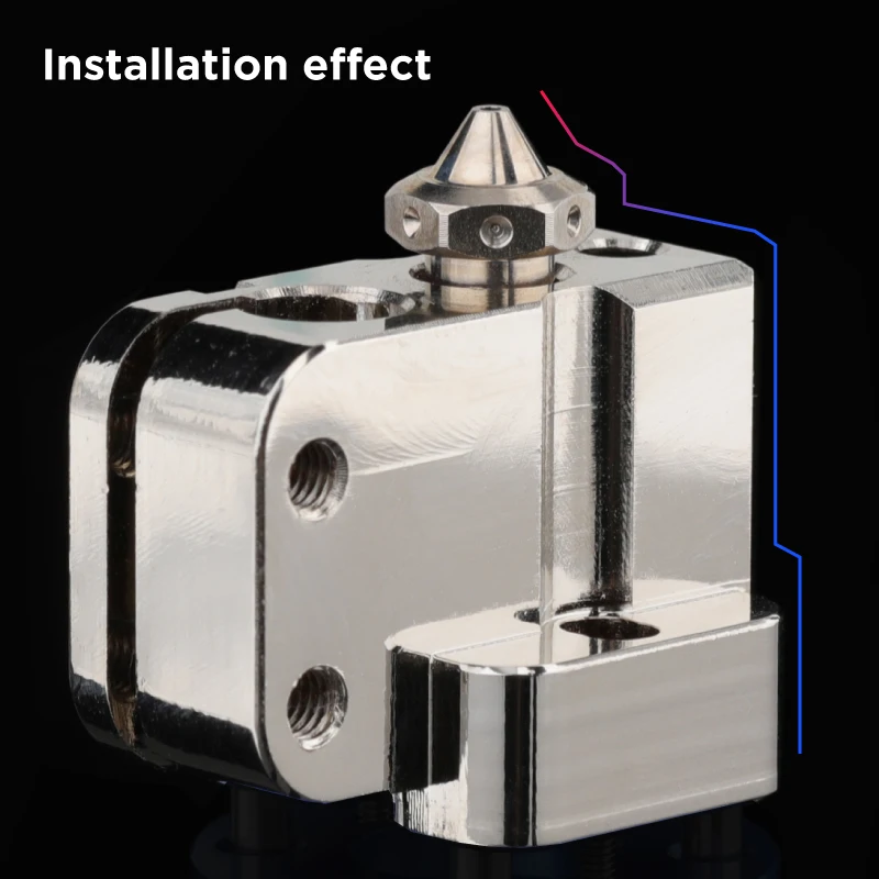 Impressora Nf-sc Bico de Cobre Banhado a Vulcão 04 mm m6 E3d v6 J-cabeça Hotend Sidewinder x1 e Genius Mellow3d - Imagem 4
