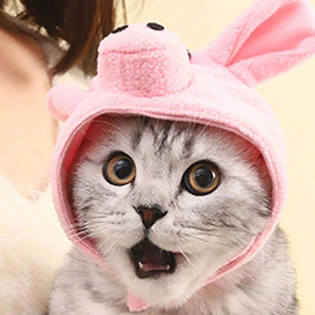 1pc-Adjustable Plush Pet Hat for Small Dogs and Cats