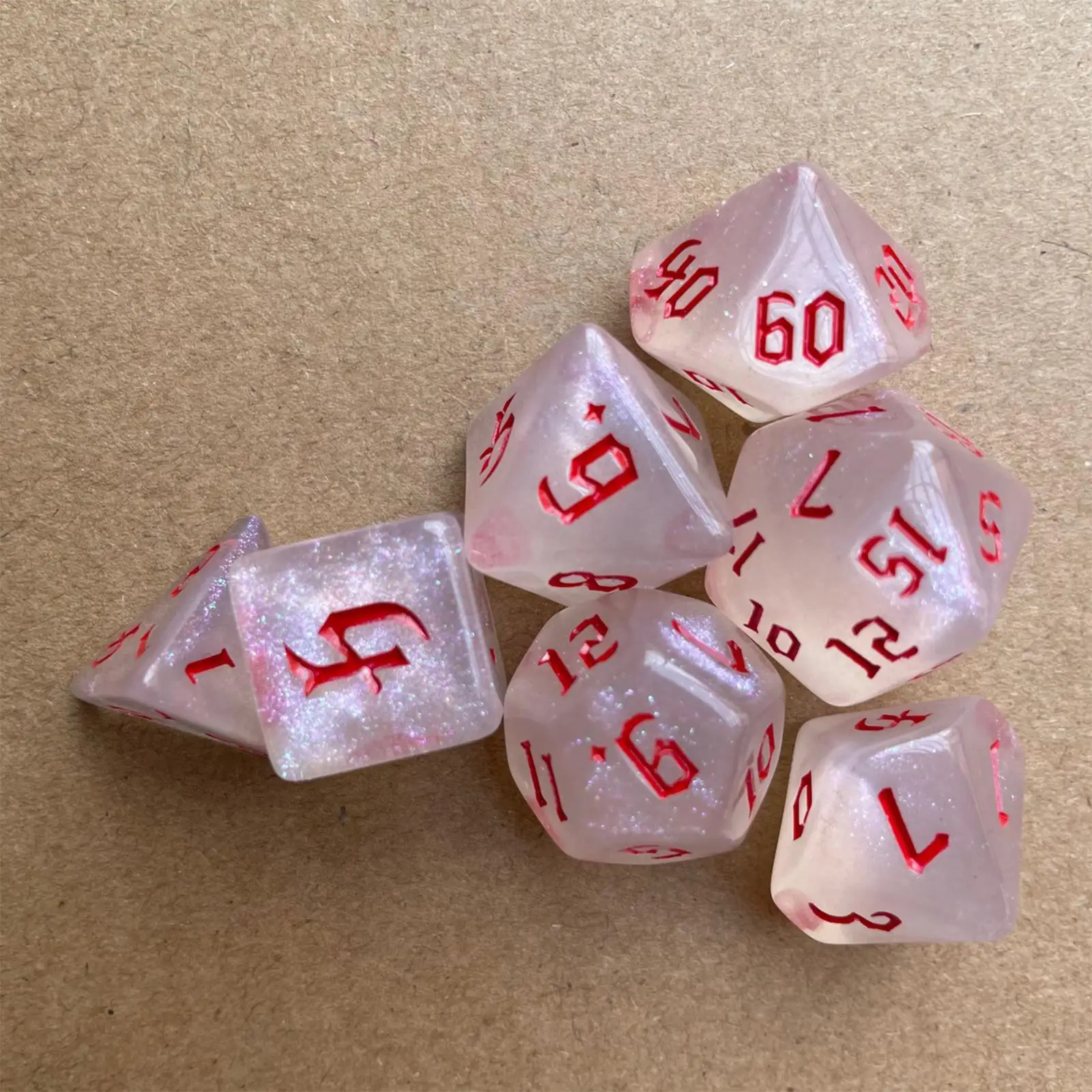 7/10pcs ٸü  Ʈ D4 D6 D8 D10 D12 D20   ֻ    DND  ̺  