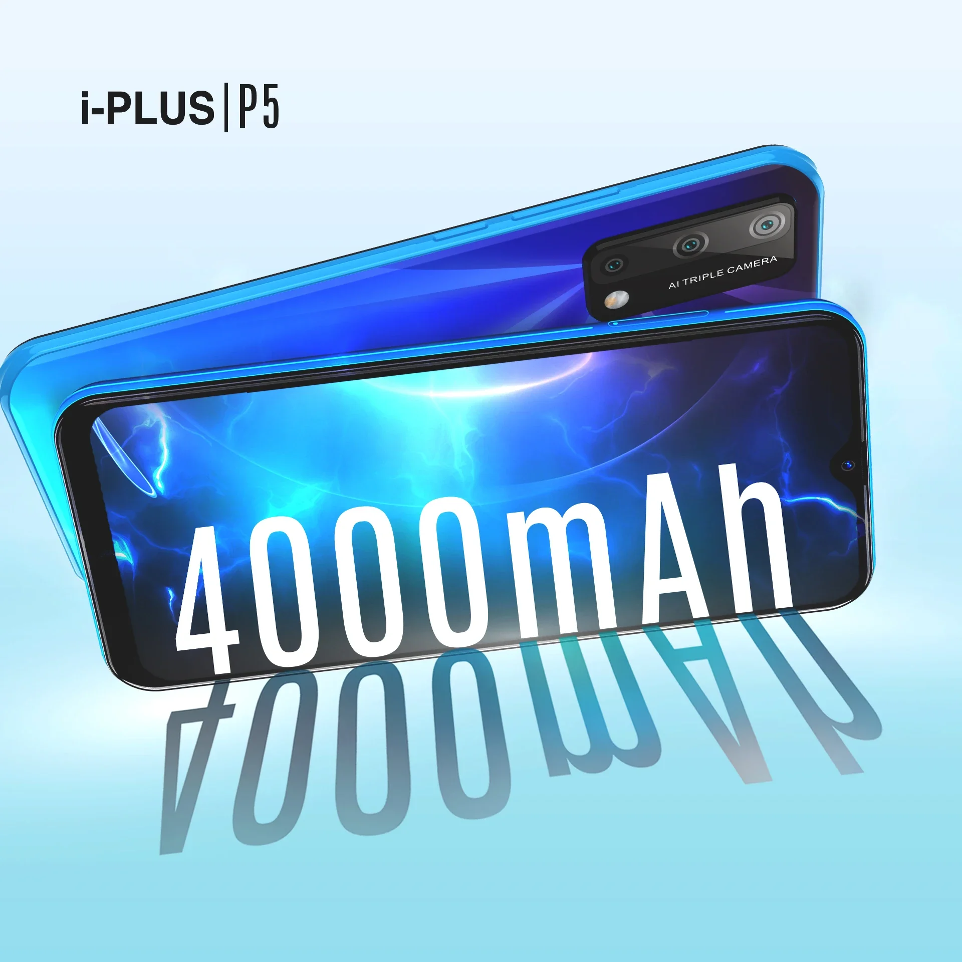 IPLUS P5 Smartphone 6.6" IPS 4GB RAM 128GB ROM Helio P60 Octa Core 4000MAh Android 11 13.0MP AI Triple Camera Mobile Phone 2