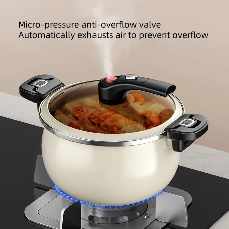 Enamel Micro Pressure Cooker Soup Pot Non-stick Enamel Multi-function Cooking Pot Pressure Cooker Gas Induction Universal