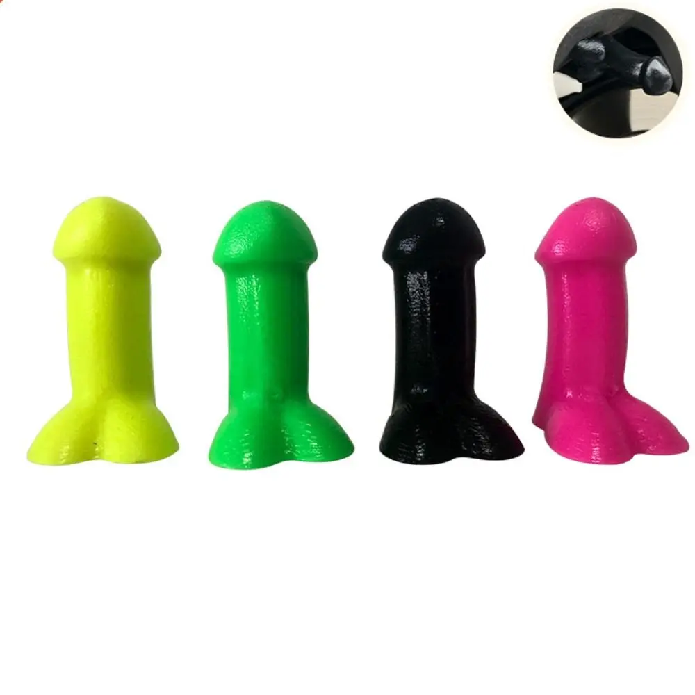 Set of 4 Humorous Novelty Tire Valve Stem Caps - Dust-Proof Prank Accessories