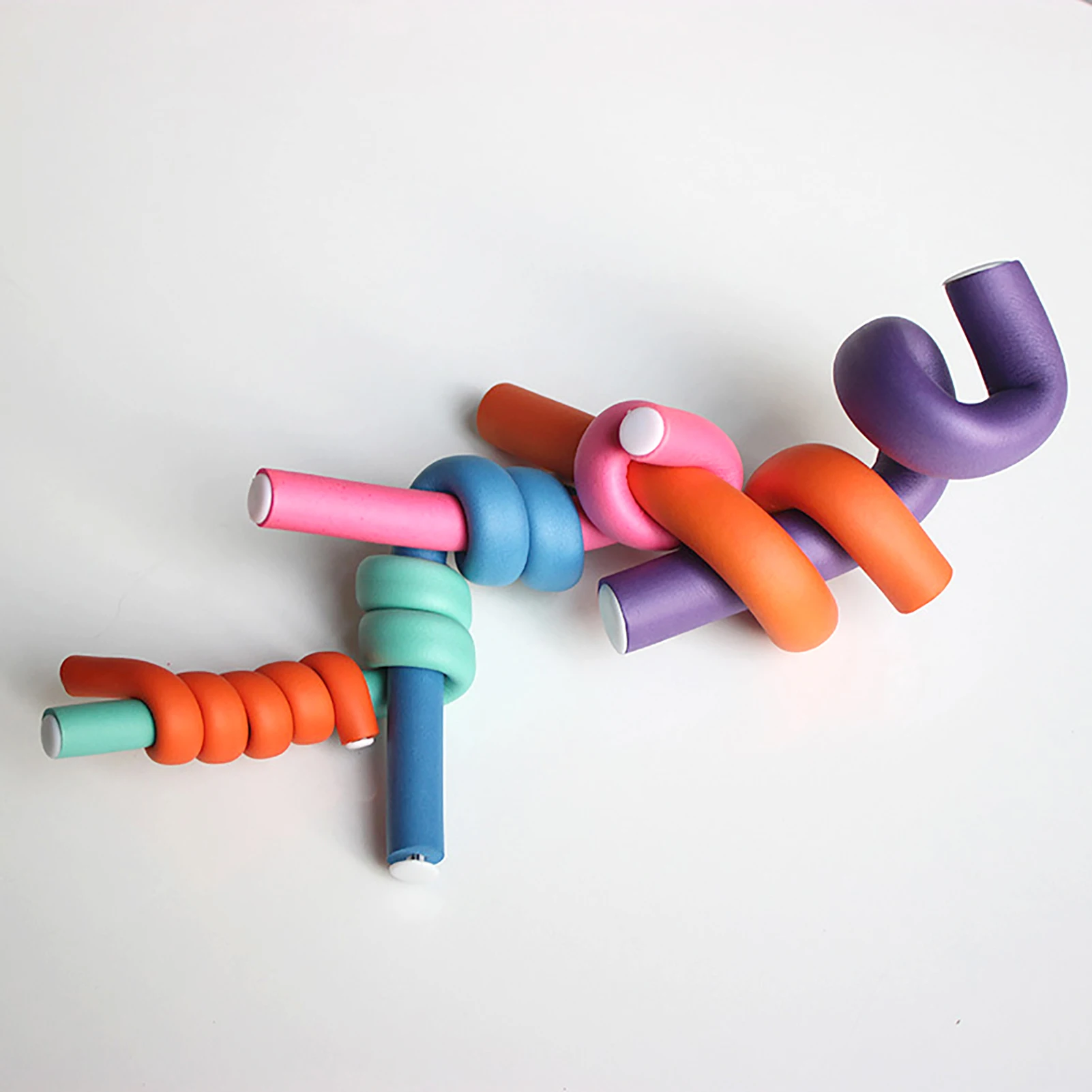 10PCS Flexible Hair Curling Rod Hair Curler Makers Soft Foam Bendy Twist Curls Flexi Rollers Styling Tools Roller No Heat hair styling tool hair curling tools