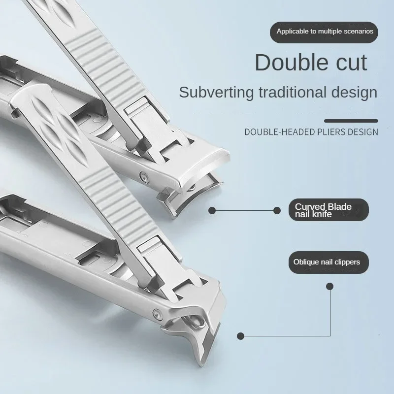 Stainless Steel Nail Clipper Double-ended Dual-purpose Thin Portable Folding Nail Scissors Clippers Manicure Tools nail clipper set nail clipper nail scissors set nail clippers manicure set manicure sets manicure nail clipper set nail clippers kit folding scissors