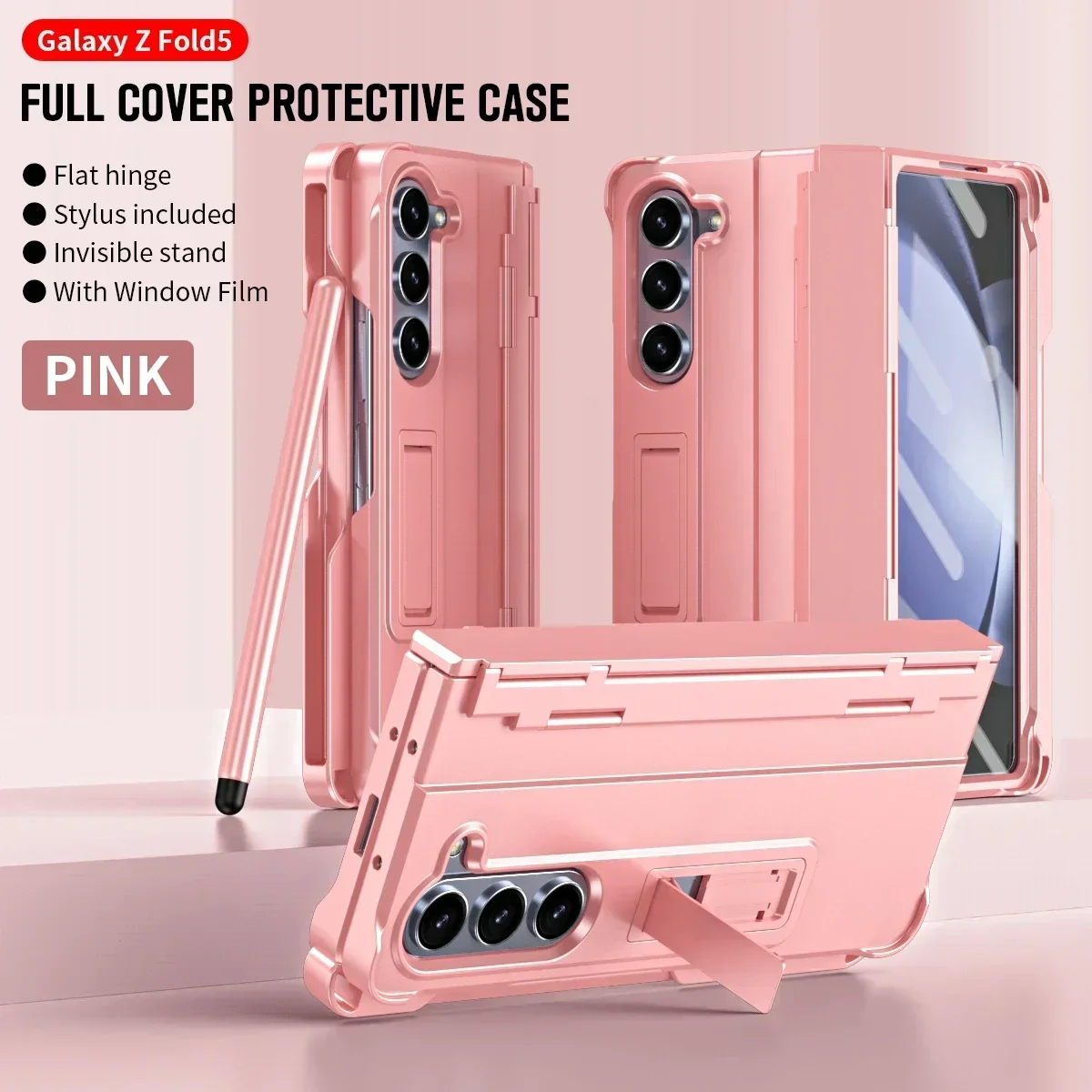 Premium Folding Stand Case with Pen Slot & Tempered Film Cover - Enhanced Protection