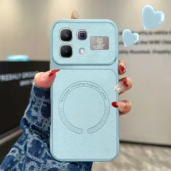 Magnetic Shockproof PU Leather Texture Non - Slip Phone Protection Case for Infinix Note Edge (Sky blue)