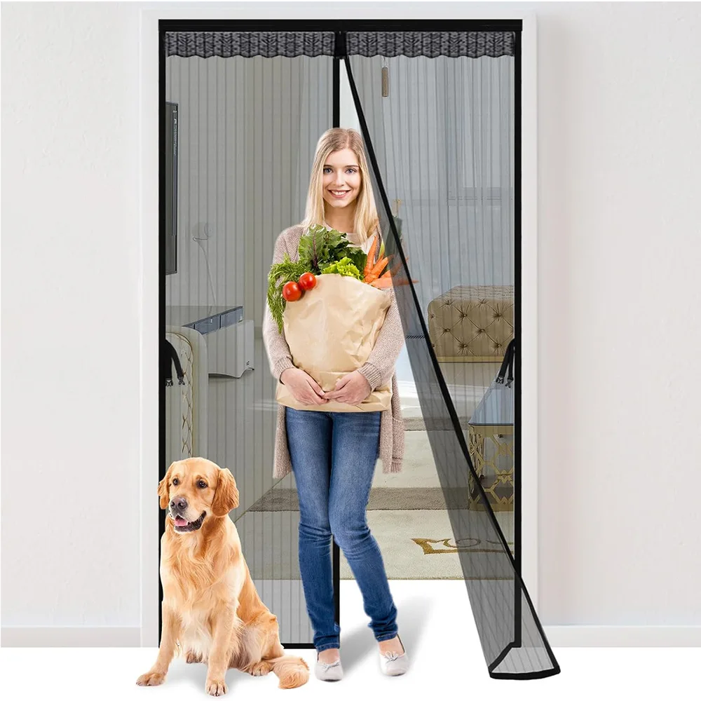 Magnetic Screen Door, Mesh Screen With Magnetic Closure (38"x83