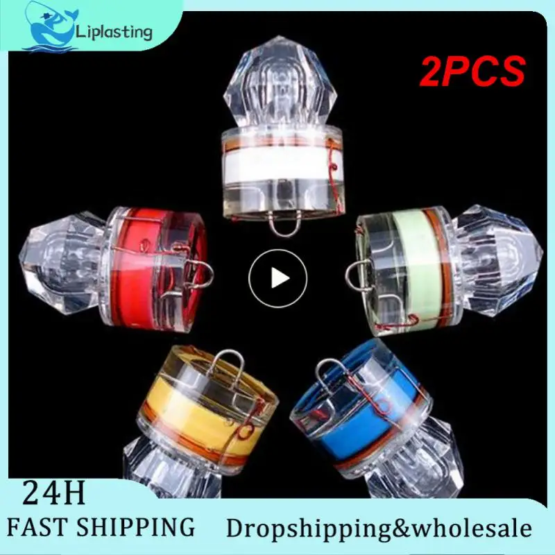 

2PCS Deep Drop Fishing Lamp Underwater Flash LED Underwater Shape Attracting Squid Strobe Hot Outdoor Lure Lamp Lights
