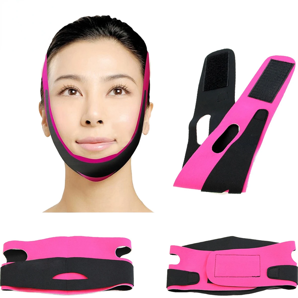 

Women Slimming Chin Cheek Slim Lift Up Mask V Face Line Belt Anti Wrinkle Strap Band Facial Beauty Tool Face Slimming Bandage