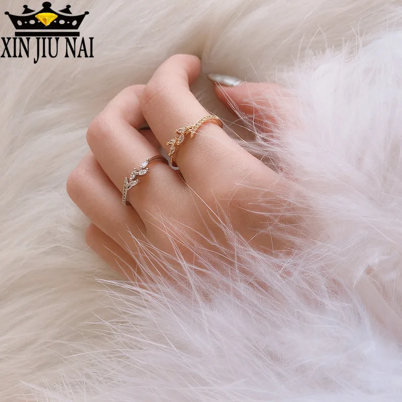 3colors 925anillos Silver Flower Ring Female Branches Horse Eye Shaped Zircon Rose Gold Party Ball Size 4-13 14k Jewelry | Украшения и