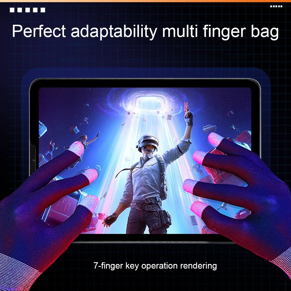 1 Pair Game Playing Gloves Highly Sensitive Gaming Finger Sleeves Anti-Sweat Keep Warm for PUBG E-Sports Sara Gaming Gloves