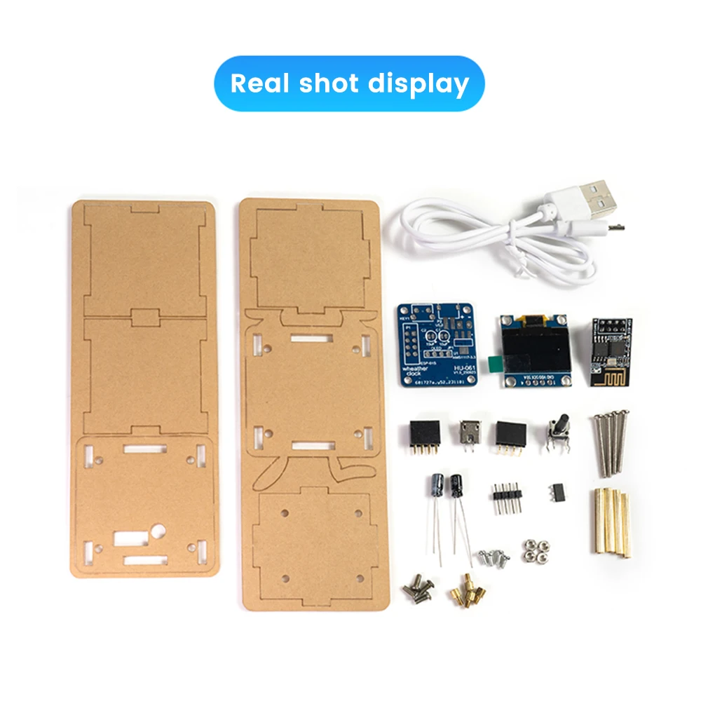รูปสินค้า ชุดสร้างนาฬิกาอัจฉริยะ DIY ESP8266 หน้าจอ OLED 0.96 นิ้ว