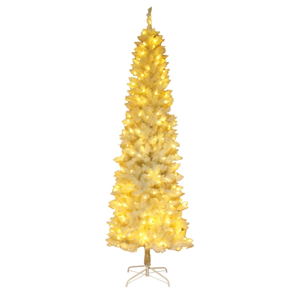 Christmas Tree 6FT 920 Branches or 7FT 1350 Branch Flocking Spray White  Tree Plus Pine Cone Easy Setup Sturdy Durability - AliExpress