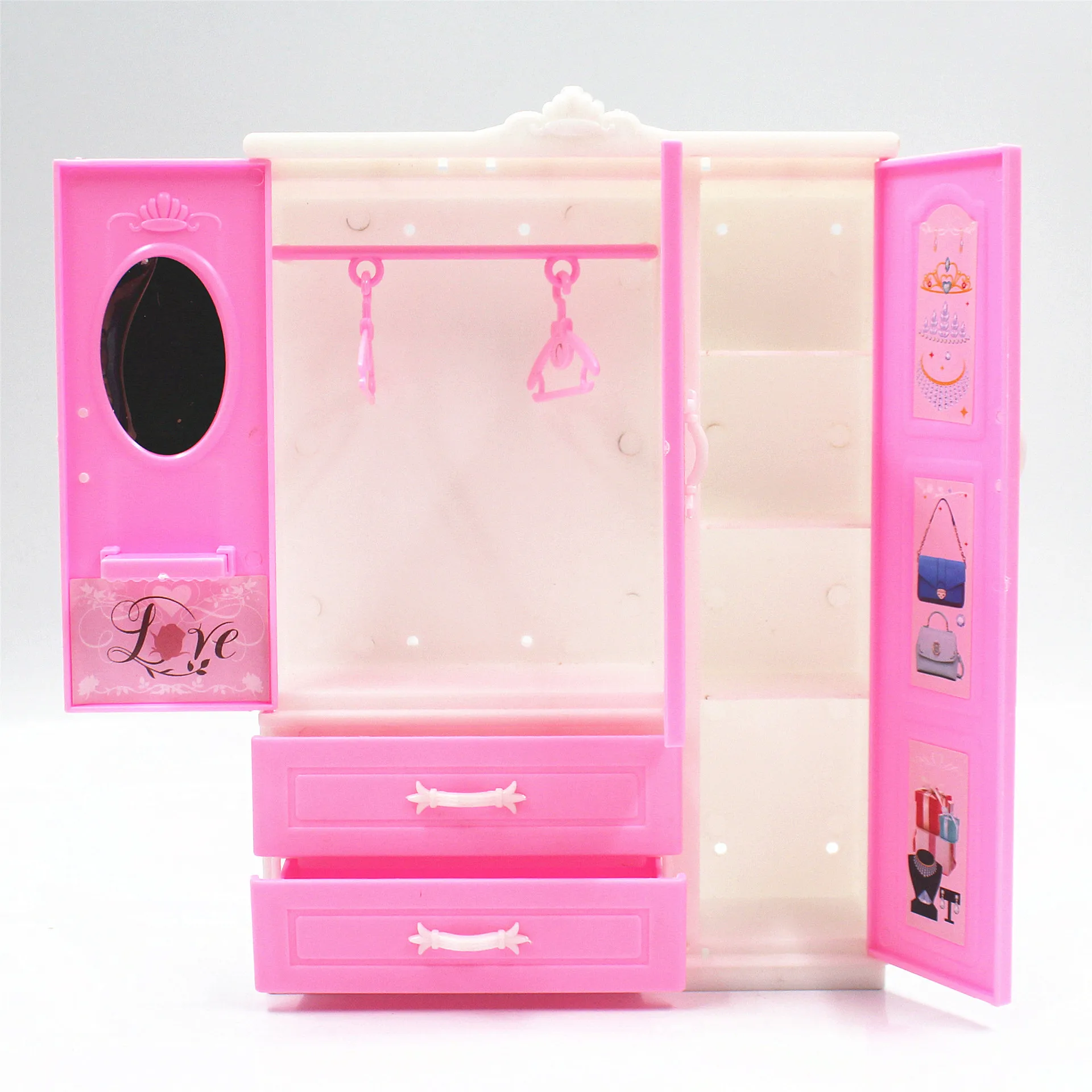 For Barbie Doll Furniture Accessories Plastic Toy Washing Machine Dry  Cleaner Set Iron Hanger Clothes Pole Holiday Gift Girl Diy - Doll House  Accessories - AliExpress