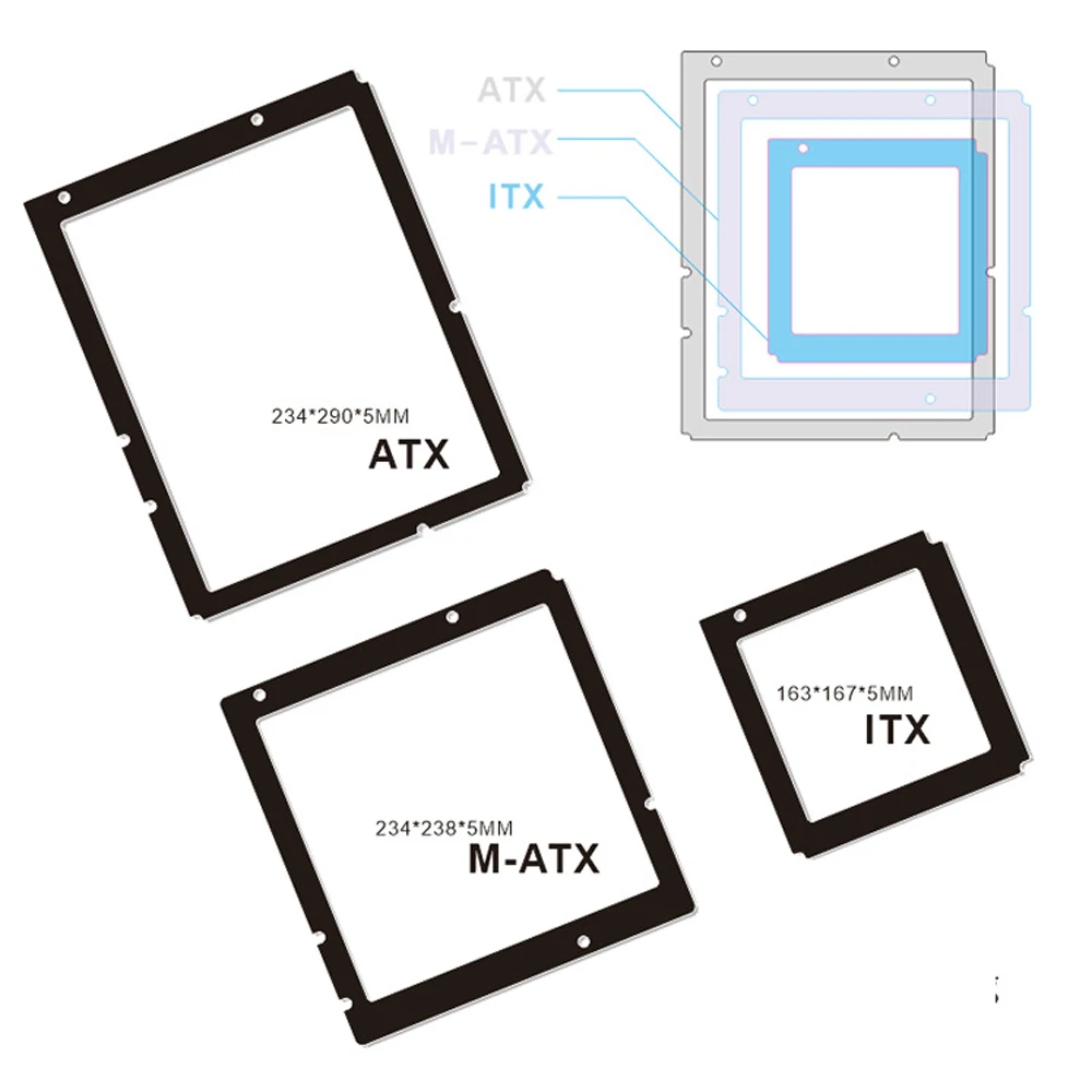 Motherboard RGB Lighting Frame Backplate ATX MATX ITX M/B IO Backlight 5V 3Pin ARGB AURA SYNC for PC Cabinet Decoration DIY pc case pc chassis computer chassis frame