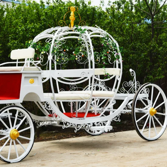 

OEM Electric Horse Drawn Carriage Princess for Sale Classic Hollow Cinderella Pumpkin Horse Wedding Carriage