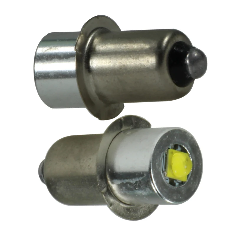 Ruiandsion 2 pezzi lampadina di sostituzione per lampadina a torcia P13.5S LED da 4.5V a 6V, lanterna frontale a torcia, bianca