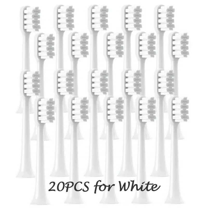 Description Picture 6 of item20/50PCS Replacement Brush Heads for Iconic Brand T200 White/GrayBlue Deep Cleaning Electric Toothbrush Nozzles Soft DuPont Bristle