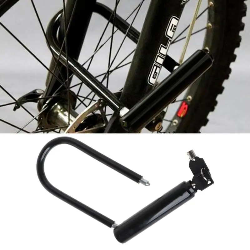 Heavy-Duty Steel U-Lock with Keys for Secure Cycling and Scooting