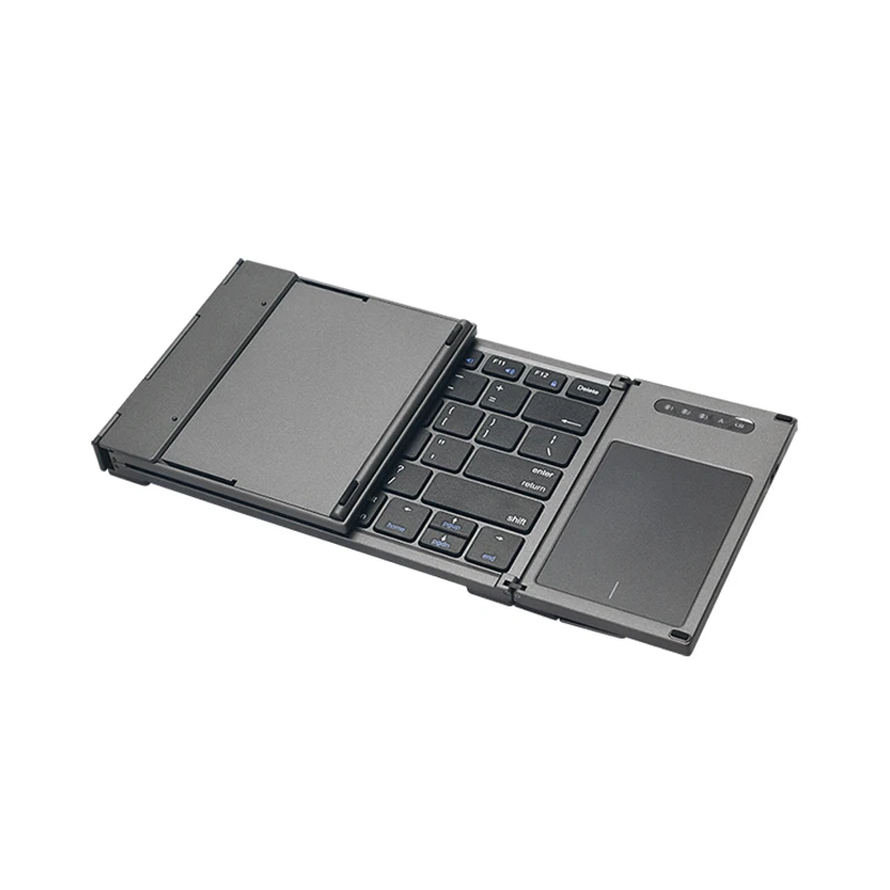 Folding Mini Wireless Bluetooth Keyboard English Russian Spanish Arabic Hebrew Portugues With Touchpad for Windows, Android, IOS