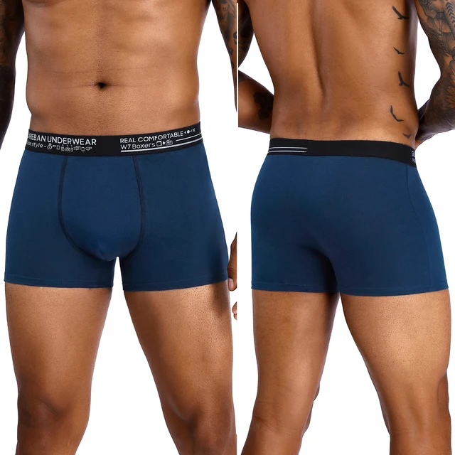 6 piezas,  Bóxer de algodón para hombre, ropa interior, calzoncillos de lujo, caja deslizante, 2024 5