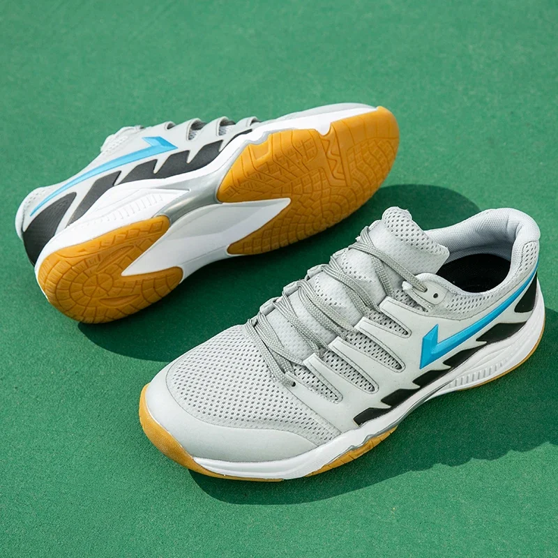 New Men Women Sports Volleyball Tennis Badminton Shoes Breathable Unisex Large Size 45 46 Lightweight Table Tennis Sneakers