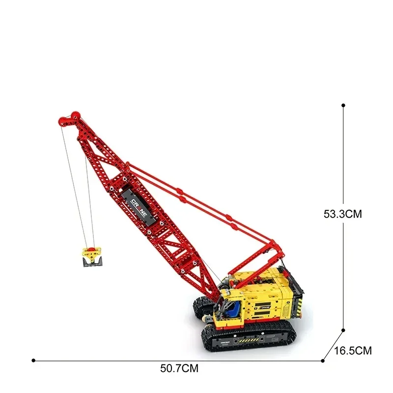 1322PCS Crawler Construction Vehicle MOC Model Building Blocks City Engineering Crane RC Car Assemble Bricks Toys Gifts For Kids