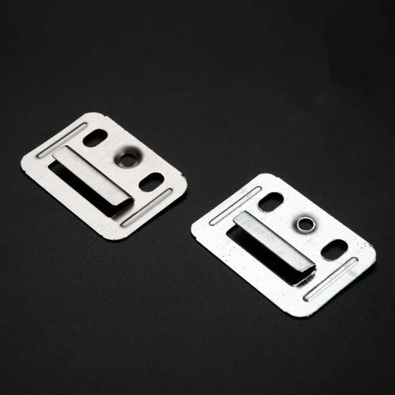 50pcs Buckle Hasp Plate Fixing Piece Latches Locks Wall Panel Panel Buckle Clamp Fastener Clip Furniture Fitting Connector connector adapter,furniture hardware,toggle latches,jewelry box hasps,decorative latches,buckle clamp
