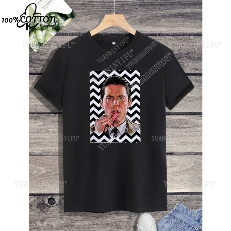 Classic Harajuku Twin Peaks Printed Unisex Cotton Shirt Loose T-shirt Top Short Sleeve O-neck Street Fashion Hot Product 5