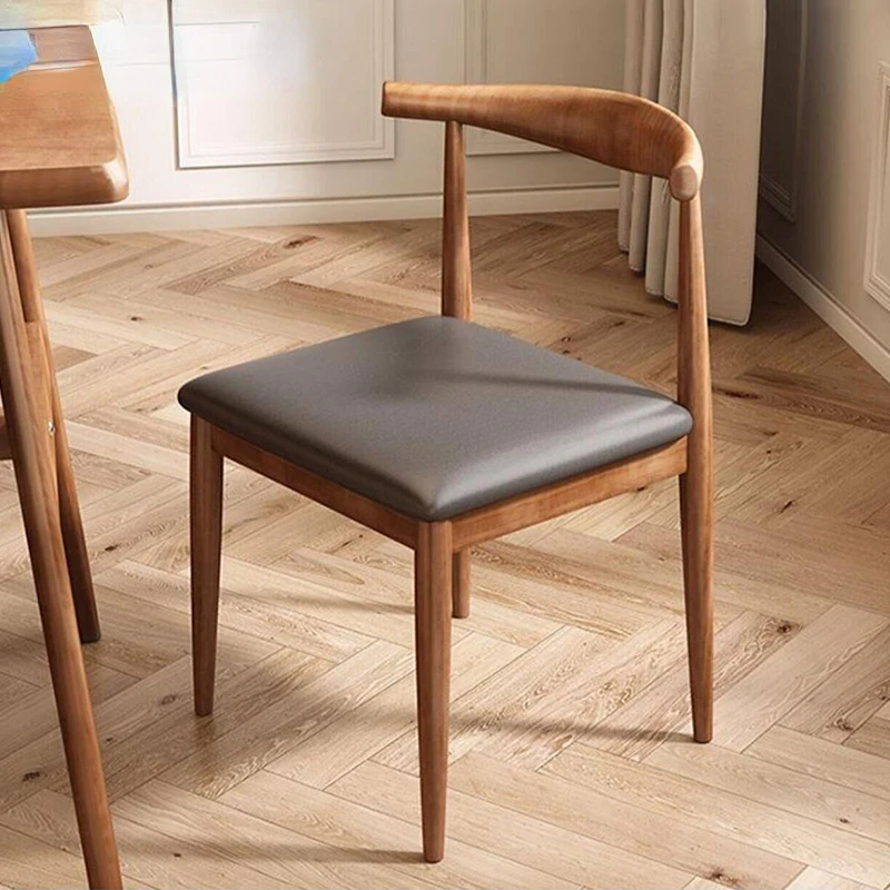 

Nordic Wooden Dining Chairs Party Leather Hotel Ergonomic Office Dining Chair Modern Living Room Cadeira Home Furniture A2