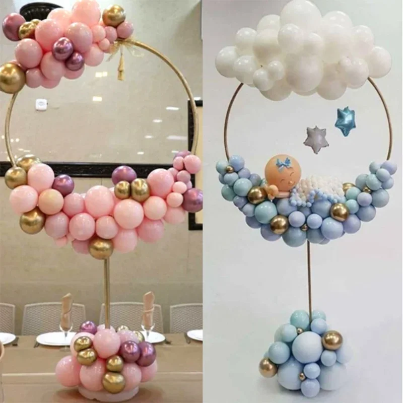 1 Pcs 163x73cm Circle Balloon Arch Stand Round Balloons Holder Column Kids Birthday Party Baloon Wedding Decoration