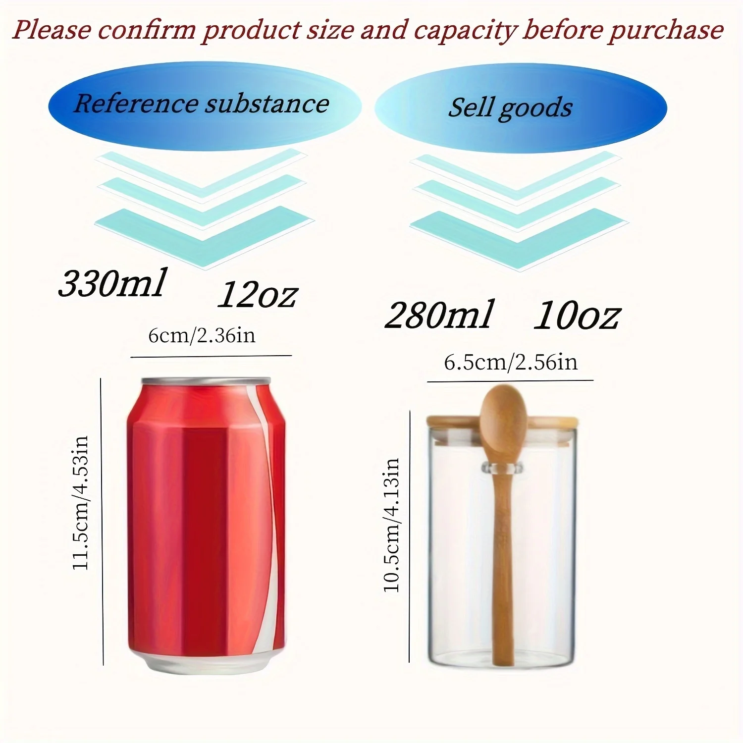 280ml Candy Jar, Biscuit Jar, Glass Storage Jar With Sealed Bamboo Lid And Spoon - 10oz Transparent Glass Bulk Food Storage Jar 5