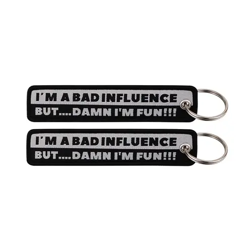 1pcs Computer Pop-up Window Quotes Embroidered Keys Tag Keychains For Motorcycles Backpack Fashion Key Ring Accessories Gifts - Image 62