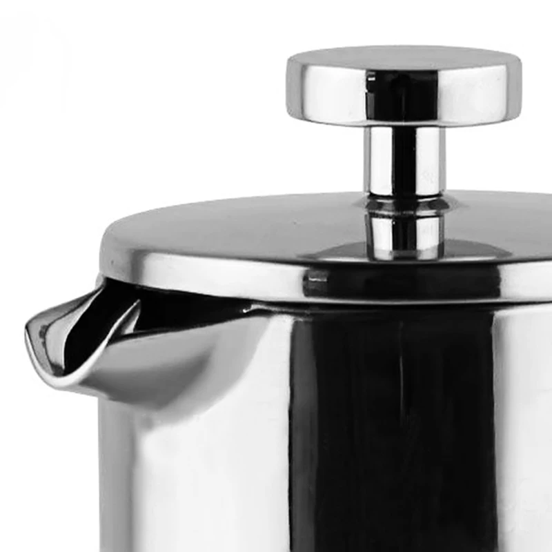 

French Press Coffee Tea Pot Brewer Double Stainless Steel Wall Structure Handy Appliance to Make Tea and Coffee Plant and Herbal