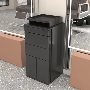 Carrello da salone dal design semplice Negozio di barbiere Armadietto portaoggetti dedicato per salone di bellezza Taquilla Del Salón De Peluquería Mobili da salone