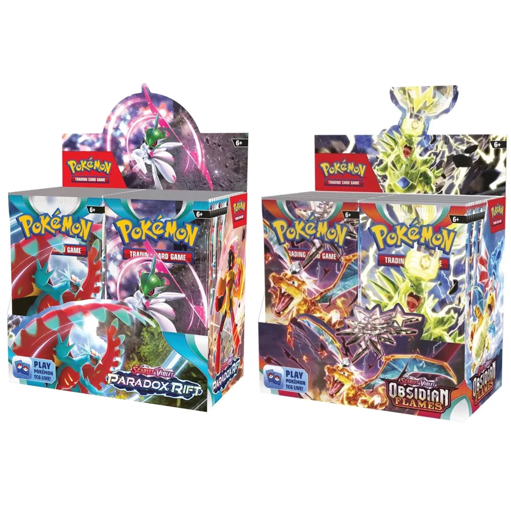 

324/360 Pcs/Set Pokemon Card Obsidian Flames PALDEAN FATES paradox rift English Booster Battle Transaction Card Exquisite Gift
