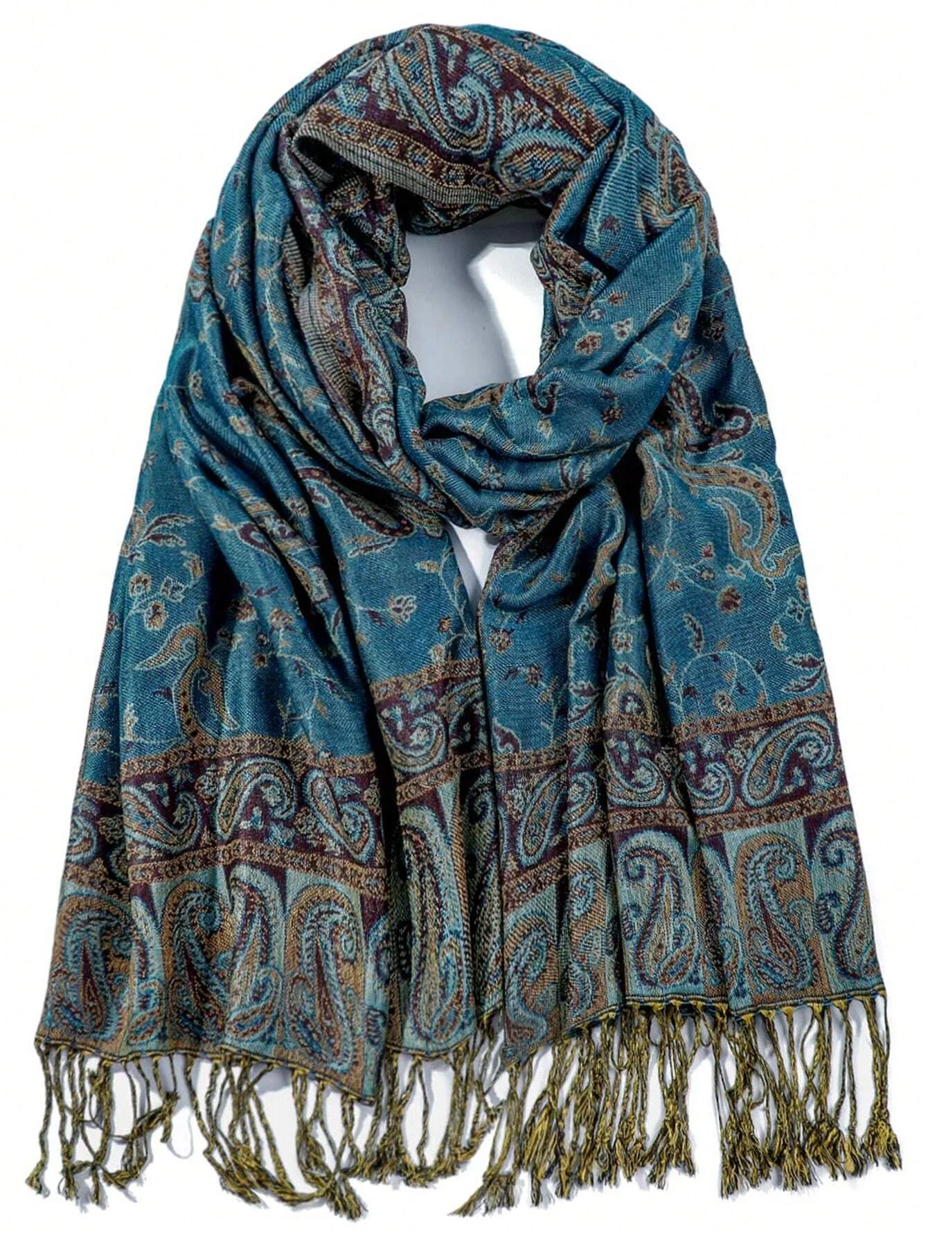Bohemia Pashmina Hijab Scarf Long Muslim Cashmere Shawl Female Foulard Soft Turban Head Wraps For Women Headband Luxury Brand muslim headwear head scarf shawl scarf hijab headscarf female head wraps